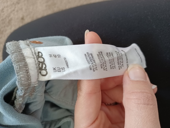 Asos light blue maternity denim, front panel size 10 - Picture 4 of 4